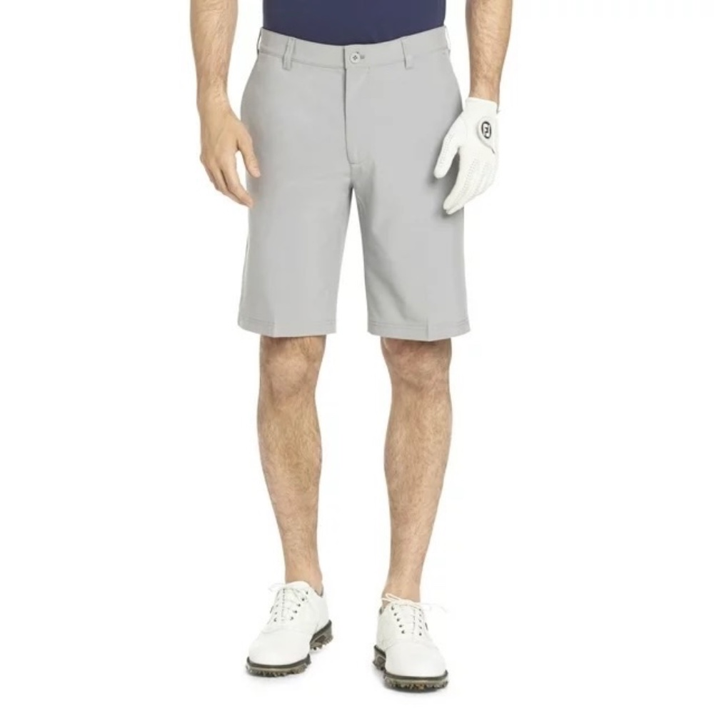 IZOD Men's Golf SwingFlex Performance Stretch Flat Front Short Size 38 Gray